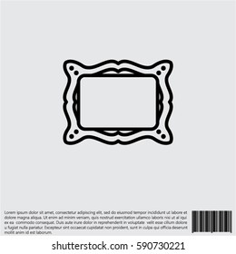Web line icon. Picture frame.
