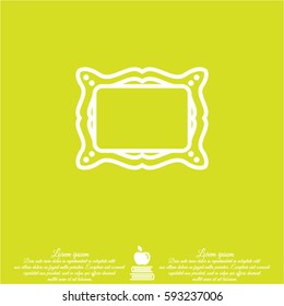 Web line icon. Picture frame.