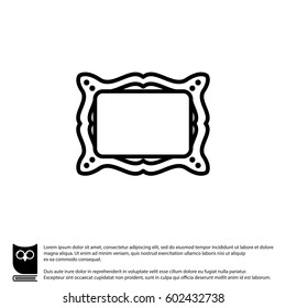 Web line icon. Picture frame.