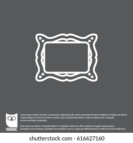 Web line icon. Picture frame.
