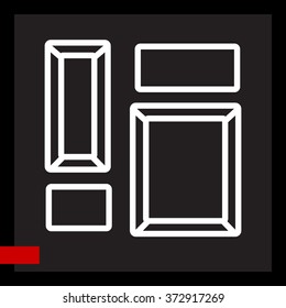 Web line icon. Picture (photo) frame.