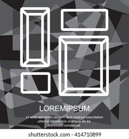 Web line icon. Picture (photo) frame.