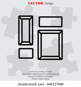 Web line icon. Picture (photo) frame.