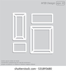 Web line icon. Picture (photo) frame.