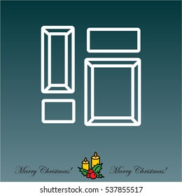 Web line icon. Picture (photo) frame.