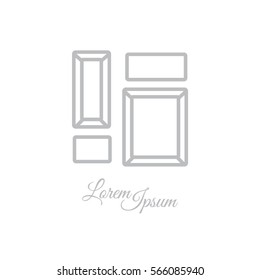 Web line icon. Picture (photo) frame.
