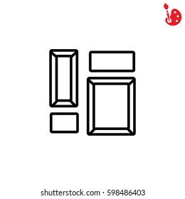 Web line icon. Picture (photo) frame.