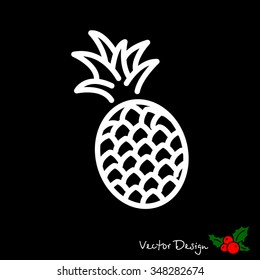 Web line icon. Pineapple