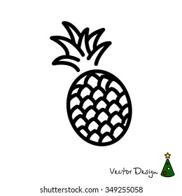 Web line icon. Pineapple