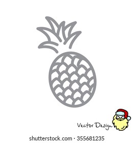 Web line icon. Pineapple