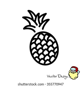 Web line icon. Pineapple