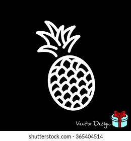 Web line icon. Pineapple