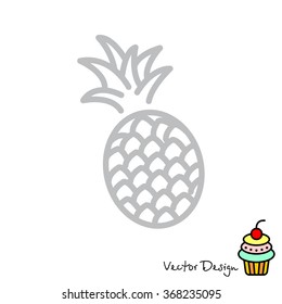 Web line icon. Pineapple