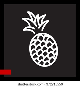 Web line icon. Pineapple