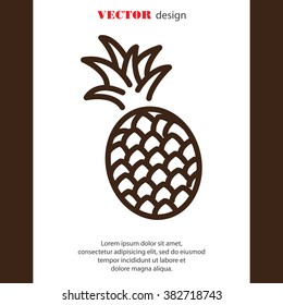 Web line icon. Pineapple