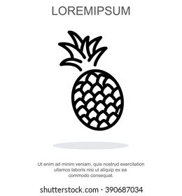 Web line icon. Pineapple