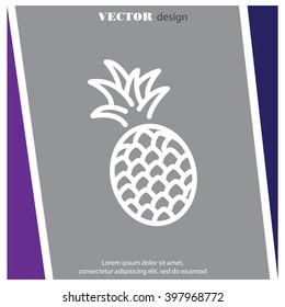 Web line icon. Pineapple