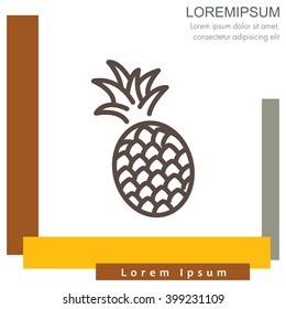 Web line icon. Pineapple