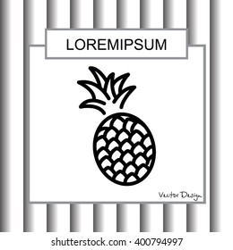 Web line icon. Pineapple