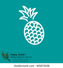 Web line icon. Pineapple