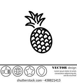 Web line icon. Pineapple