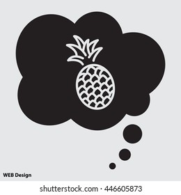 Web line icon. Pineapple