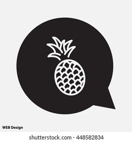 Web line icon. Pineapple