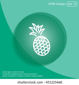 Web line icon. Pineapple