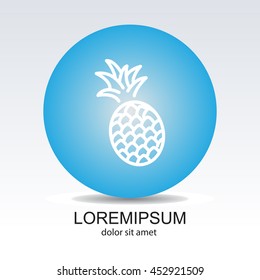 Web line icon. Pineapple