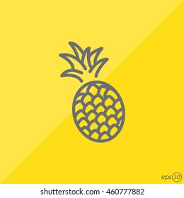 Web line icon. Pineapple