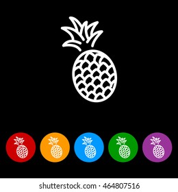 Web line icon. Pineapple