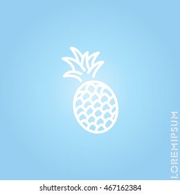 Web line icon. Pineapple