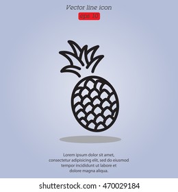 Web line icon. Pineapple