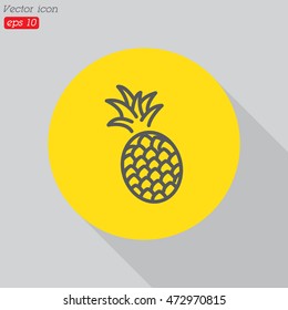 Web line icon. Pineapple