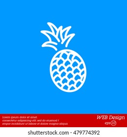 Web line icon. Pineapple
