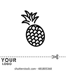 Web line icon. Pineapple