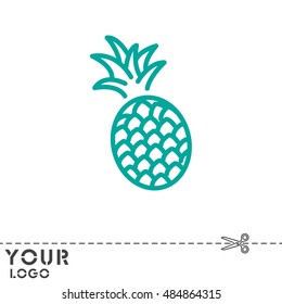 Web line icon. Pineapple