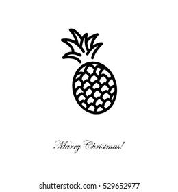 Web line icon. Pineapple