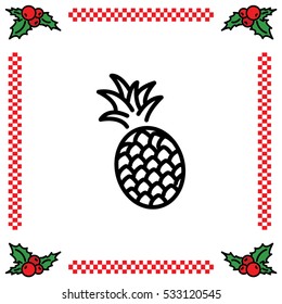 Web line icon. Pineapple
