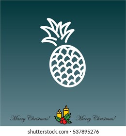 Web line icon. Pineapple