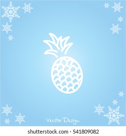 Web line icon. Pineapple