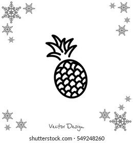 Web line icon. Pineapple