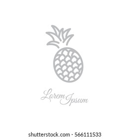 Web line icon. Pineapple