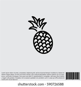 Web line icon. Pineapple