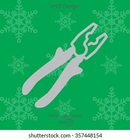 Web line icon. Pliers