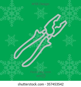 Web line icon. Pliers