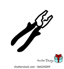 Web line icon. Pliers