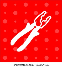 Web line icon. Pliers