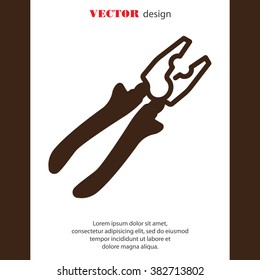 Web line icon. Pliers
