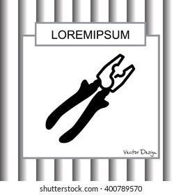 Web line icon. Pliers
